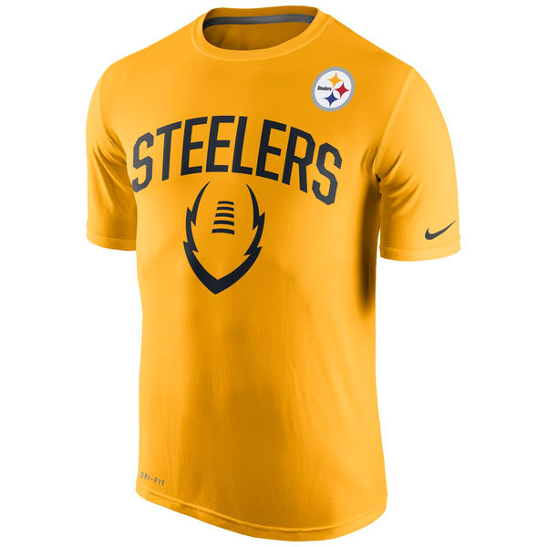 Men NFL Pittsburgh Steelers Nike Legend Icon Performance TShirt Gold